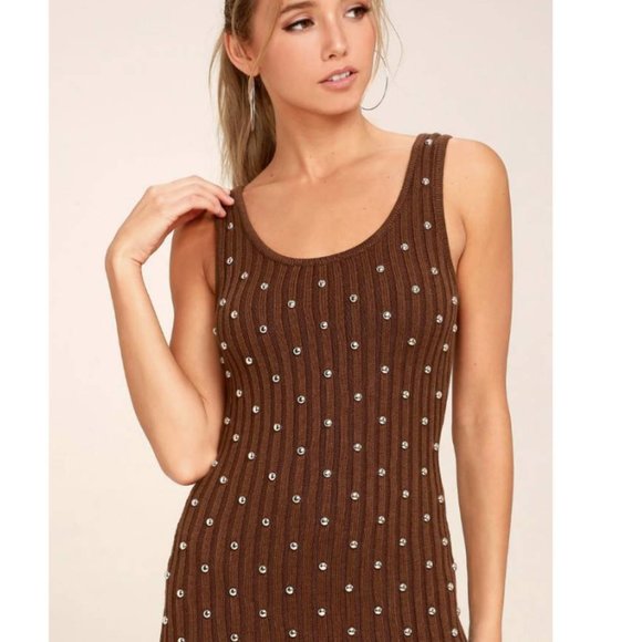 NBD Willow Black Studded Sleeveless Dress - Picture 2 of 6